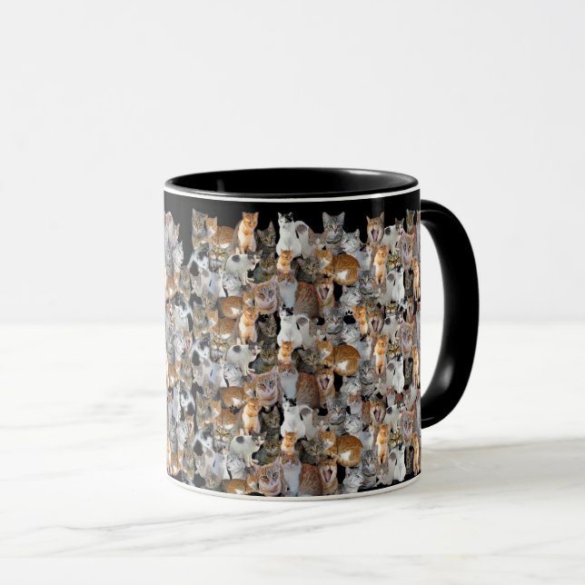 Mug Point de rencontre des chats - collage (Devant droit)