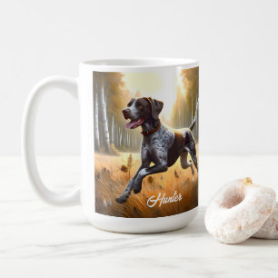 Mug Pointeur court allemand en cours d'exécution