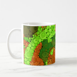 Mug pointillisme sans couture cercles peints à la main