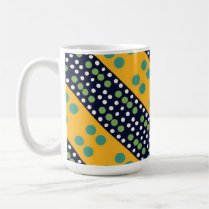 Mug Points Angulaires Rétro jaune et noir