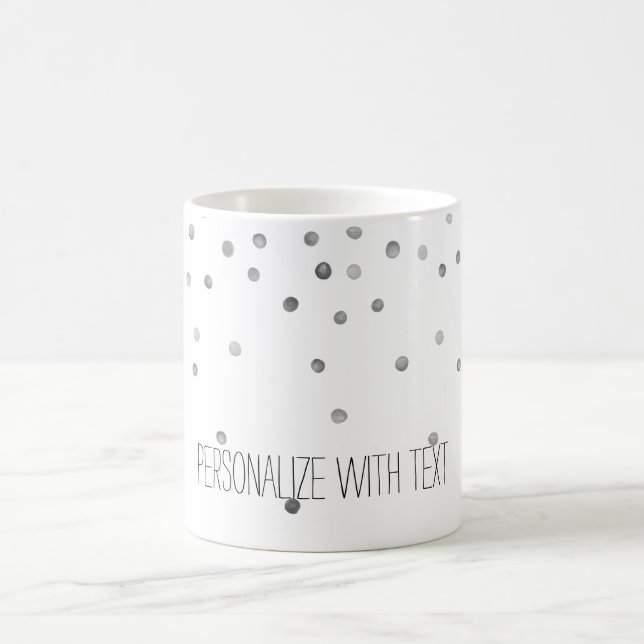 Mug Points argentés de confettis d'aquarelle (Centre)