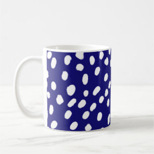 Mug Points Blancs Bleu Foncé