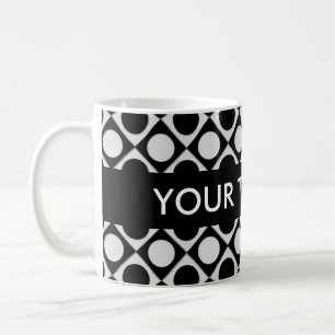 Mug Points & Carrés / noir blanc + vos idées