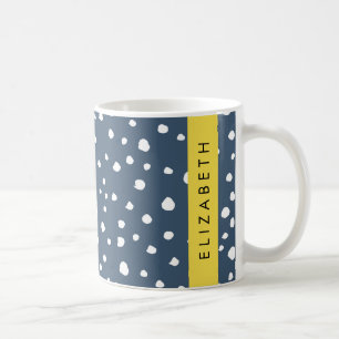 Mug Points Dalmatiens Bleus De La Marine, Spots, Dotés