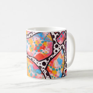 Mug Points gais, points et lignes funky