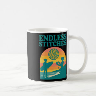 Mug Points Infinis Tricot Surf Rétro Coucher de Soleil