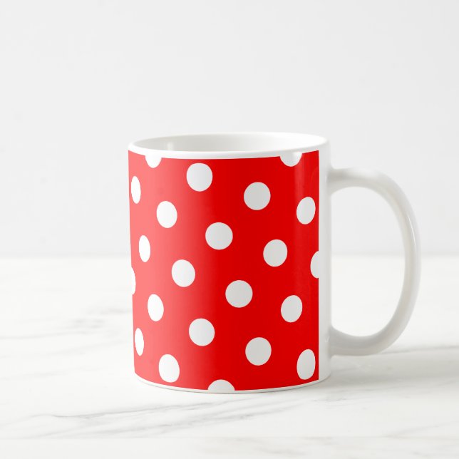 Mug Points rouges et blancs (Droite)