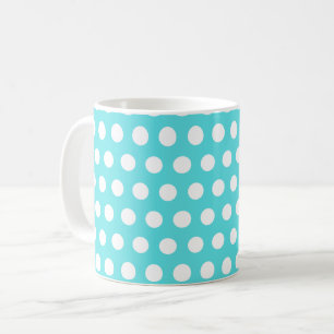 Mug Points turquoise bleu