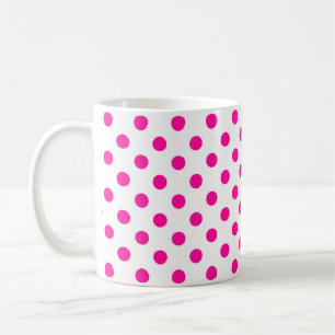 Mug Pois blancs Arrière - plans roses