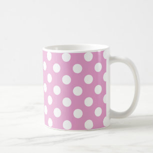 Mug Pois blancs sur rose pâle