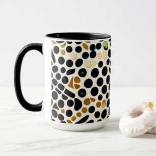 Mug Pois bleus de la Marine : or et émeraude
