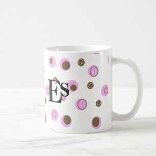 Mug Pois Brown roses Monogrammes