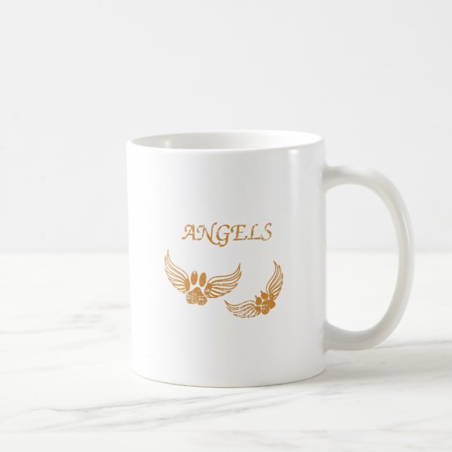 Mug Pois de animal de compagnie angélique en détresse (Droite)