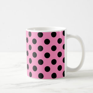 Mug Pois noirs en rose