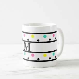 Mug Pois noirs Monogrammes