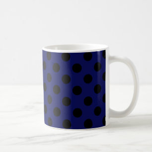Mug Pois noirs sur bleu marine
