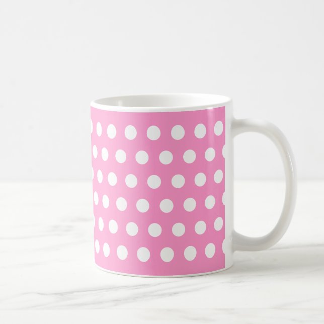 Mug Pois roses et blancs (Droite)