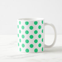 Pois verts et blancs