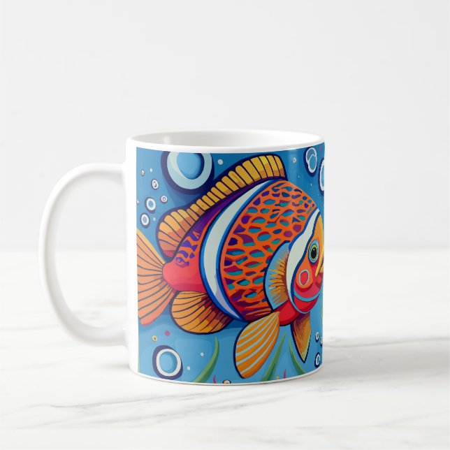 Mug Poisson coloré dans le poisson coloré dans le réci (Gauche)