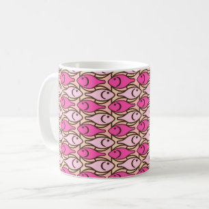 Mug Poisson moderne du milieu du siècle, nuances de co