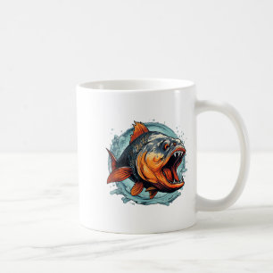 Mug Poisson Monstre Cool Pour Amateurs de Piranhas _1