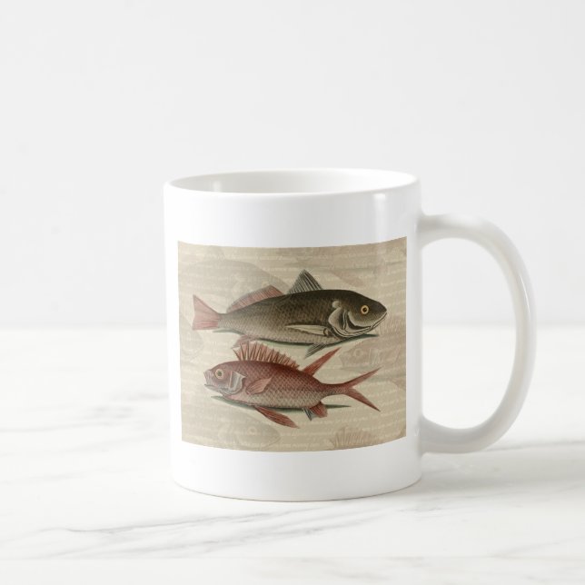 Mug Poisson Perche rouge Art pêcheur (Droite)