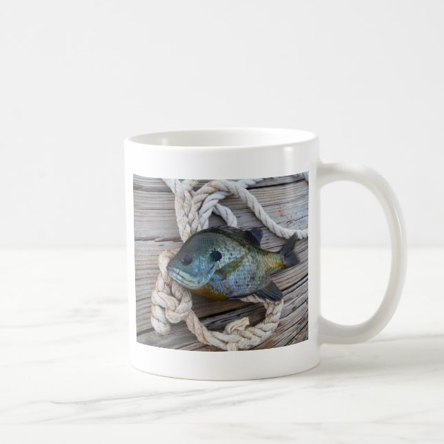Mug Poisson rouge sur quai et corde (Droite)