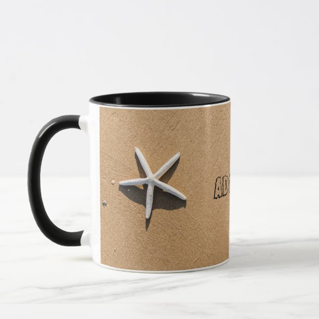 Mug Poisson Starfish sur Sandy Beach (Gauche)
