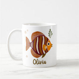 Mug Poisson Tropical Brun Moderne