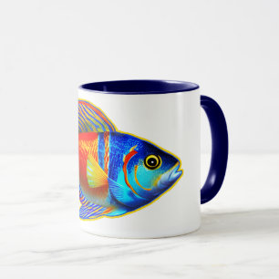 Mug Poisson unique et coloré