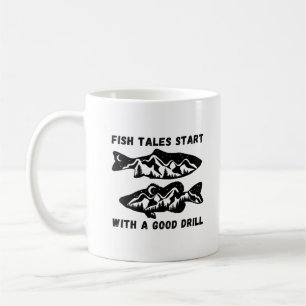 Mug Poissons Commence Par Un Bon Dragage Pêche à la
