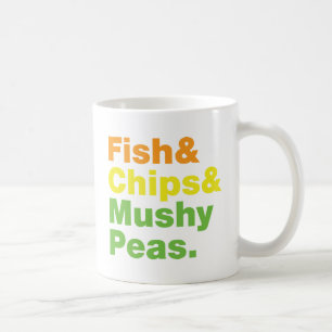 Mug Poissons et frites et pois détrempés