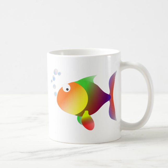 Mug Poissons heureux drôles (Droite)