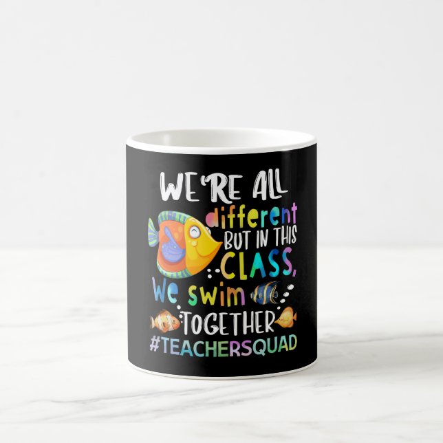 Mug Poissons Nous sommes tous différents Nous nageons  (Centre)