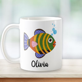 Mug Poissons Tropicaux Colorés Modernes