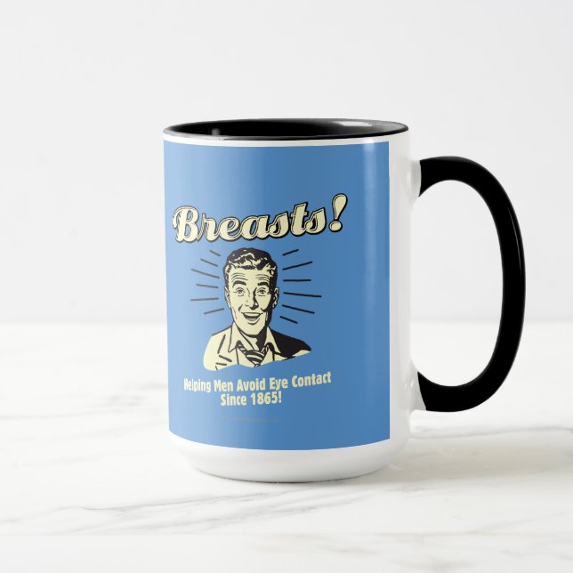 Mug Poitrines : Aider à éviter les contacts oculaires (Droite)