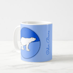 Mug Polar Bear Mom and Cub Peinture - Wildlife Art