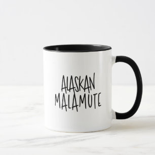 Mug Police Alaskan Malamute Gras & Expressive Croquis