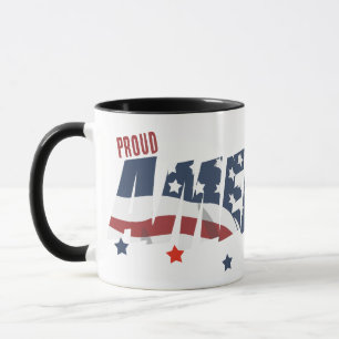 Mug Police Américaine Fière Fonte et Drapeau Américain