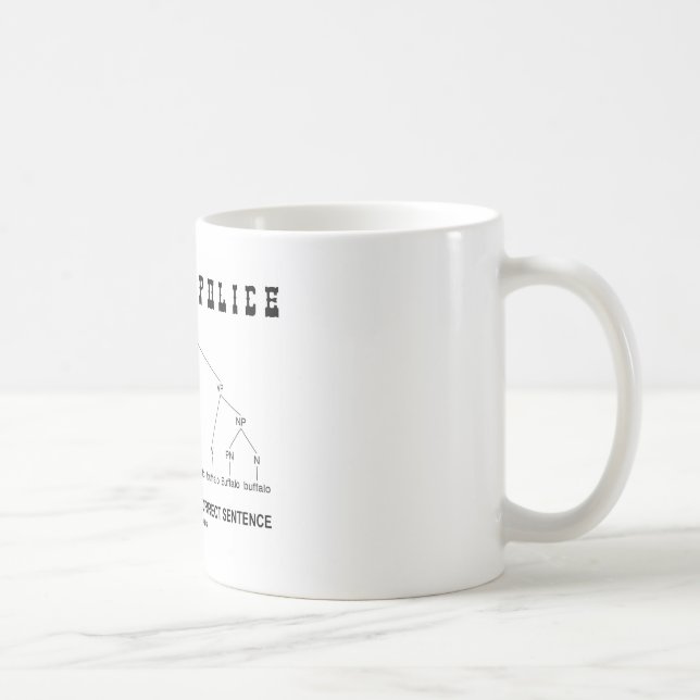 Mug Police de grammaire (Buffalo 8 fois corrigent la (Droite)
