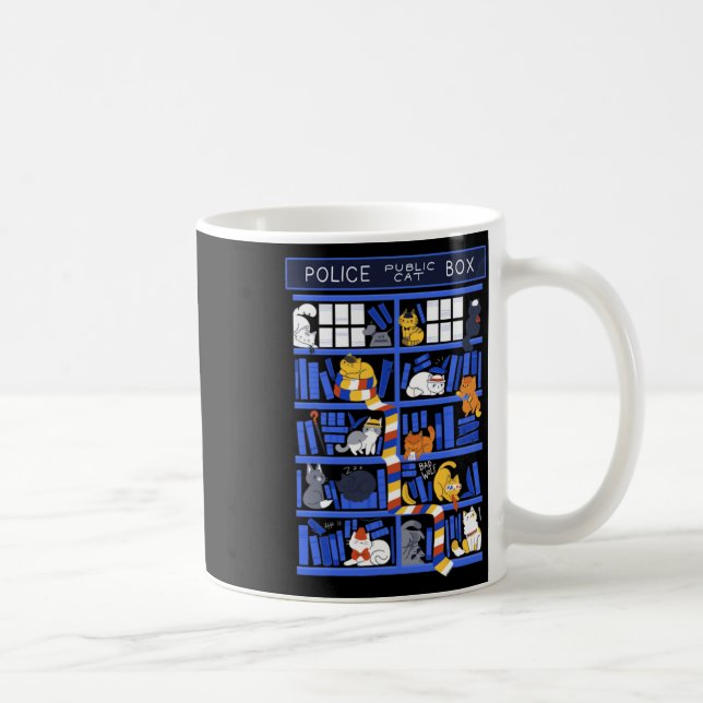 Mug Police Public Cat Box Funny Kitten Cat Doctor Libr (Droite)