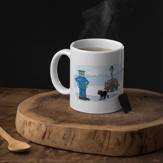 Mug Policier Et Chat Noir (Créateur téléchargé)