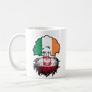 Mug Pologne Pologne Irlande Irlande Arbre drapeau