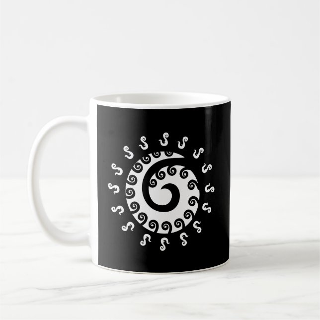 Mug Polynésie Maori Tattoo Koru Sprial Paix Chance Nou (Gauche)