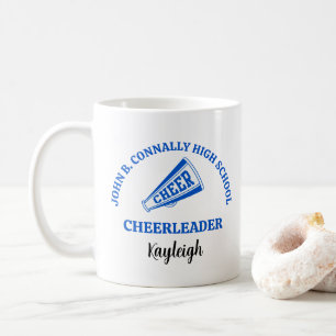 Mug Pom-pom girl de lycée personnalisé bleu royal