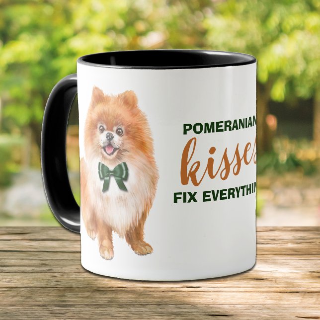 Mug Pomeranian Kisses Tout réparer (Créateur téléchargé)