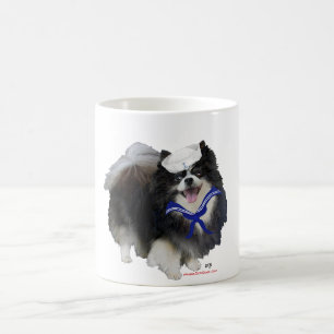 Mug Pomeranian noir marin