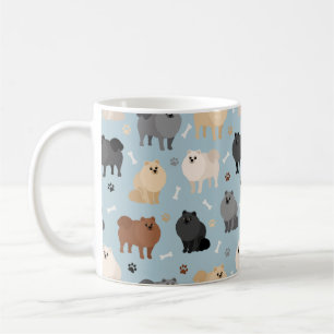 Mug Poméranie Paw-prints et os de chien