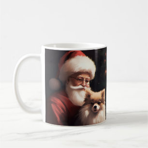 Mug Poméranien avec Noël Festif du Père Noël