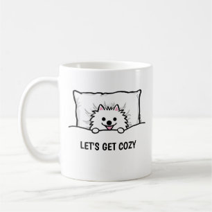 Mug Poméranien blanc adorable Soyons cosy